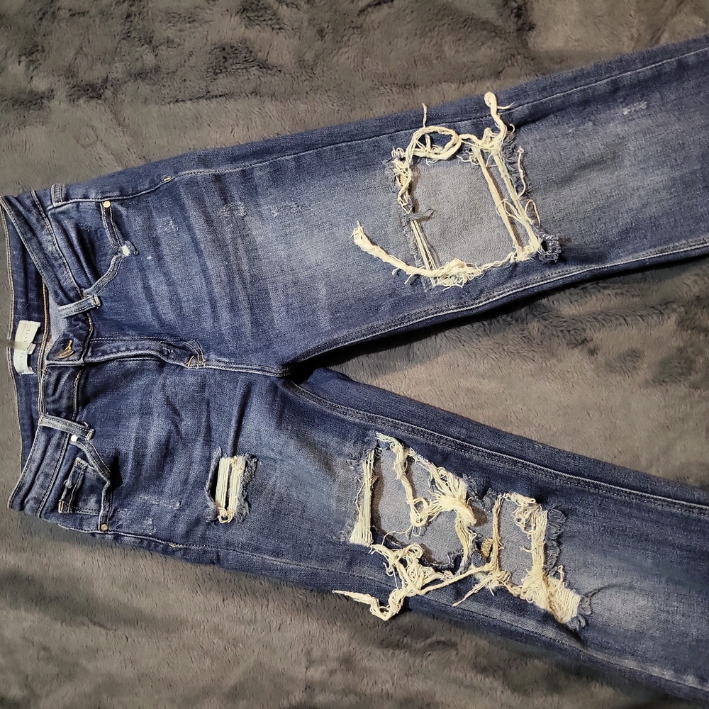 Risen Jeans - Ripped Indigo Skinny Jeans